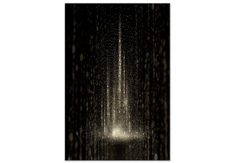 Quadro su tela Luci sotto la pioggia - composizione astratta su uno sfondo scuro