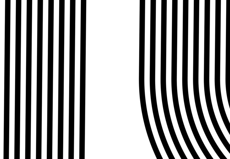 Obraz Czarne linie układające się w kształt rury - abstrakcja na białym tle 125659 additionalImage 4