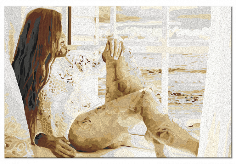 Obraz do malowania po numerach Kobieta przy oknie 138159 additionalImage 3