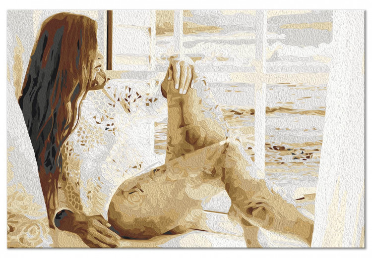 Obraz do malowania po numerach Kobieta przy oknie 138159 additionalImage 4