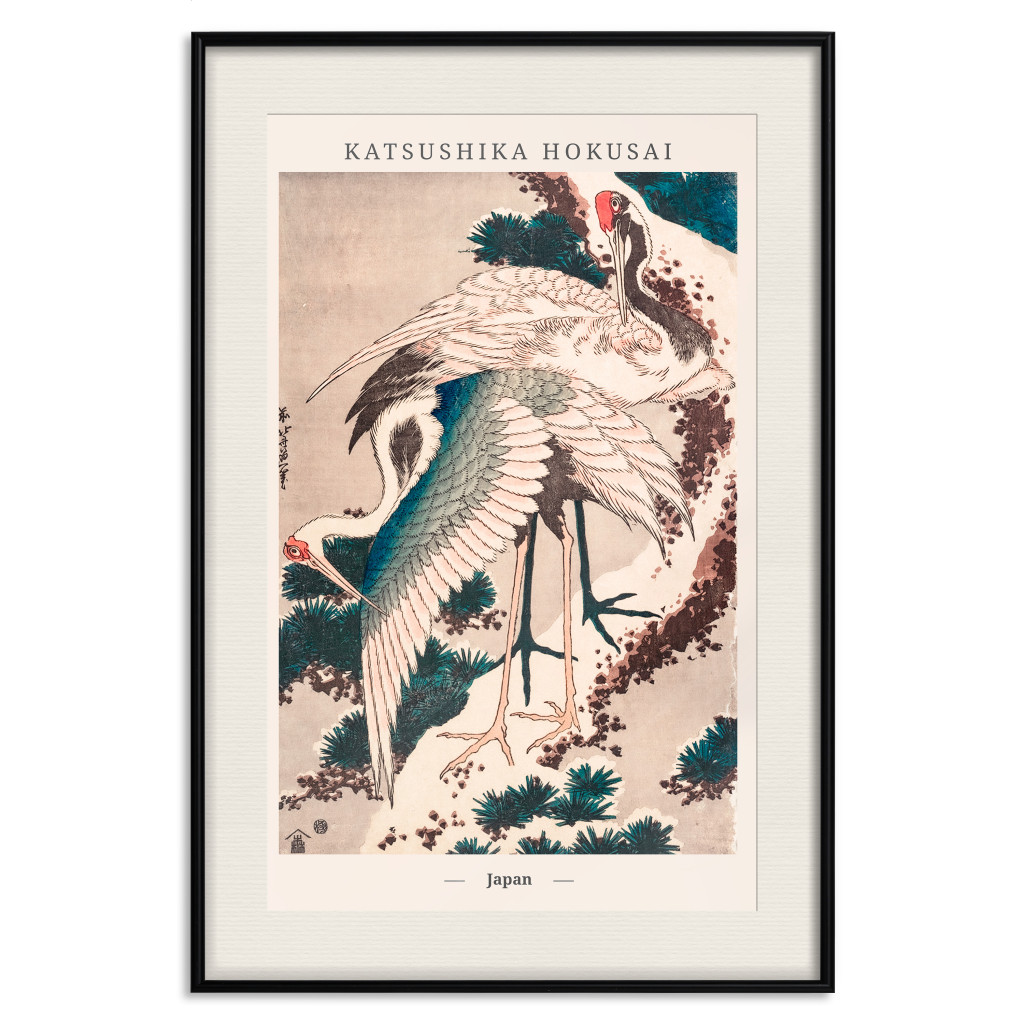 Poster Decorativo Japanese Cranes