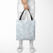 Totebag The delicacy of nature - flowers and leaves in white and blue 147459 additionalThumb 2