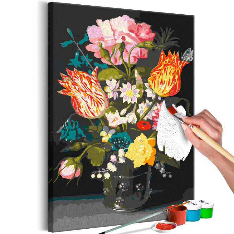 Paint by number Colorful Flowers - Bouquet of Tulips, Peonies and Lily of the Valley in a Vase 147659 additionalImage 7