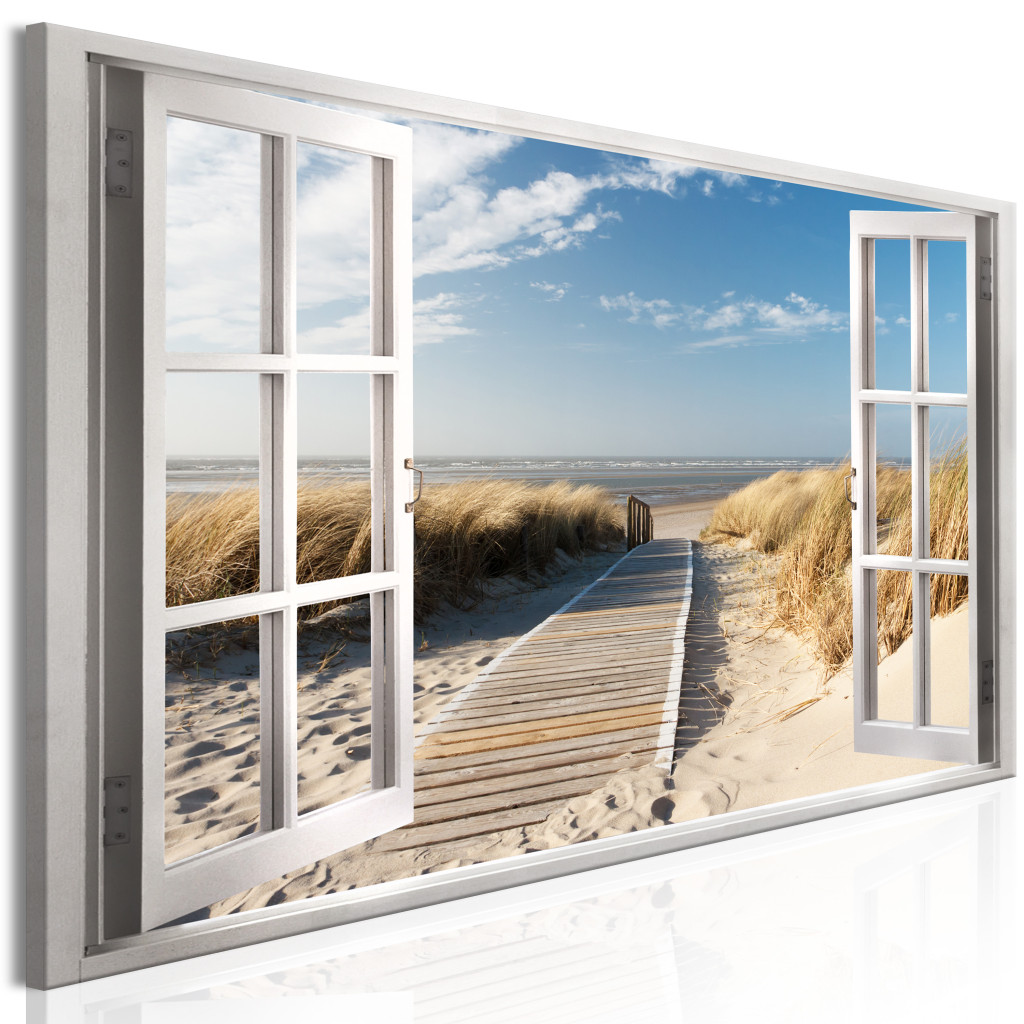Schilderij Window: View Of The Beach III [Large Format]