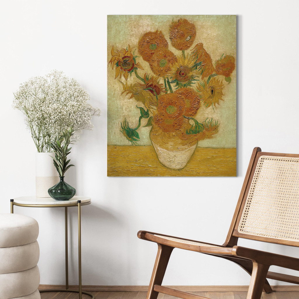 Reprodução Da Pintura Famosa Sunflowers III