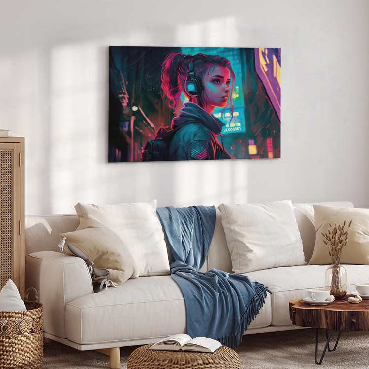 Canvas Art Print Girl From the Screen - A Woman as a Character From a Computer Game 150659 additionalImage 10