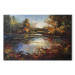 Cuadro XXL Lake in Autumn - An Orange-Brown Landscape Inspired by Monet [Large Format] 151159