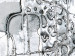 Tavla Abstraktion i silver - svartvitt komposition med tillsats av silver 46859 additionalThumb 2