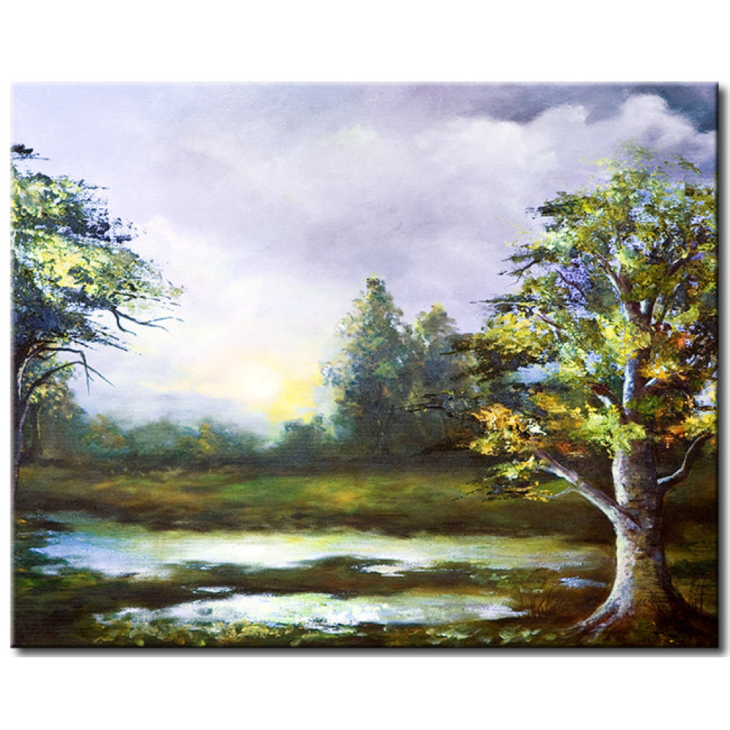 Schilderij  Bomen: Landschap