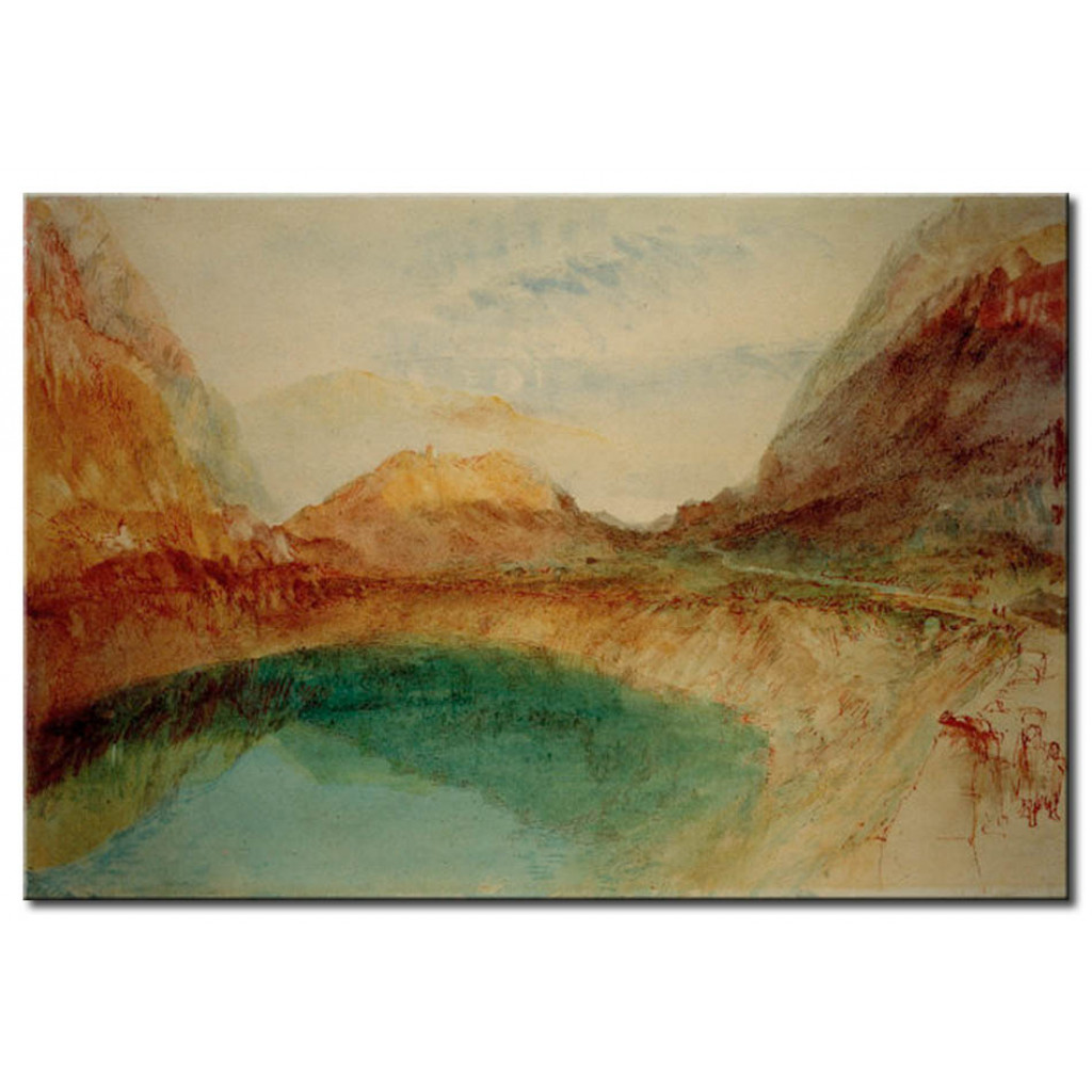 Schilderij  William Turner: Lake In The Swiss Alps