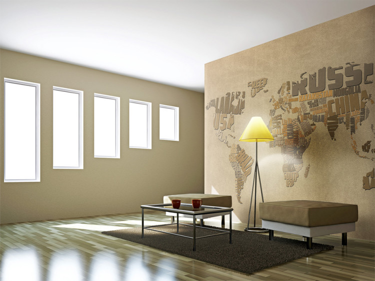 Wall Mural Explorers' Map - world map with country labels for a teen's room 59959