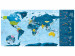 Rubbelweltkarte Blaue Weltkarte - Poster (Englische Beschriftung) 106869 additionalThumb 4