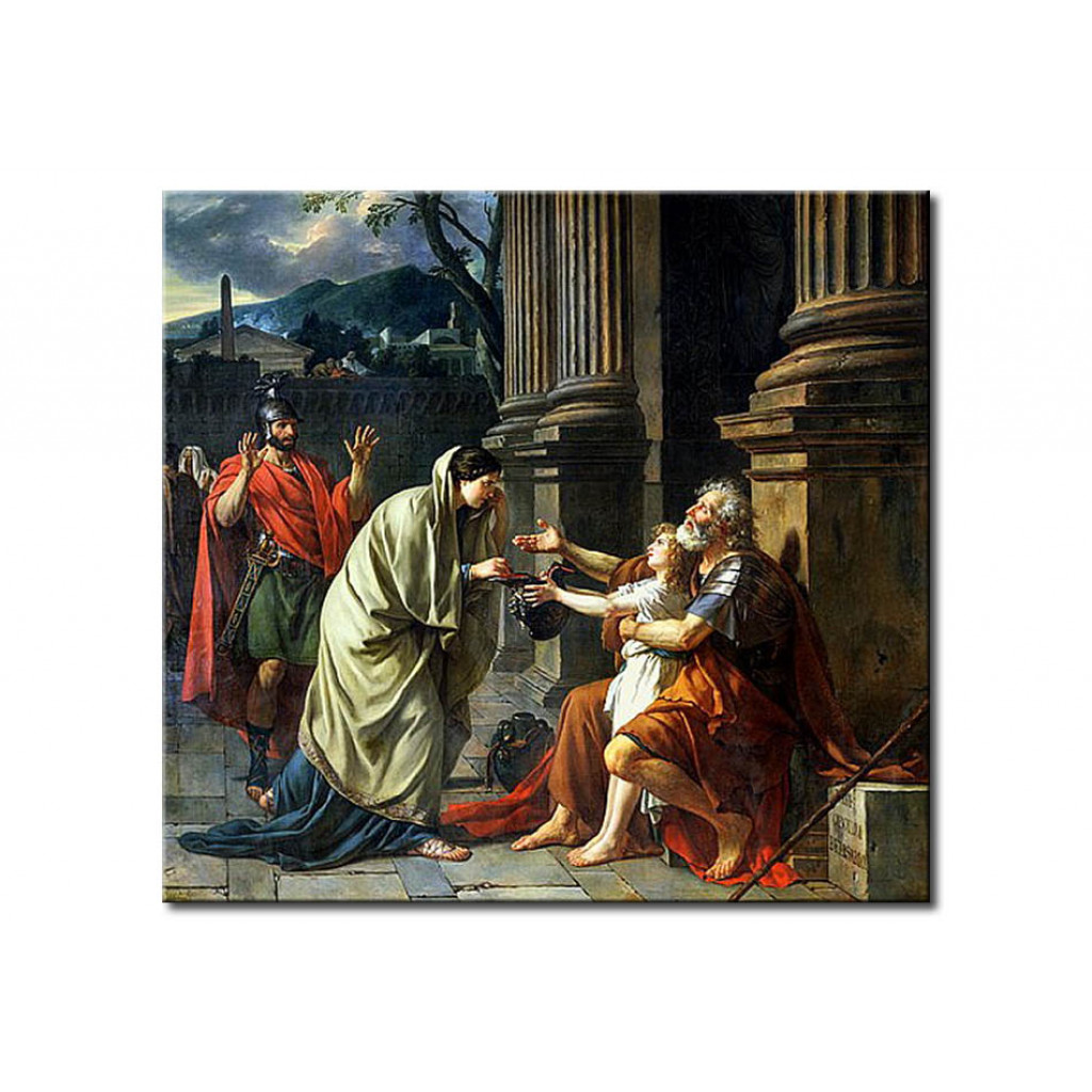 Schilderij  Jacques-Louis David: Belisarius Begging For Alms