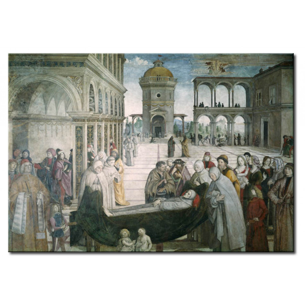 Schilderij  Pinturicchio: The Burial Of Saint Bernardine Of Siena