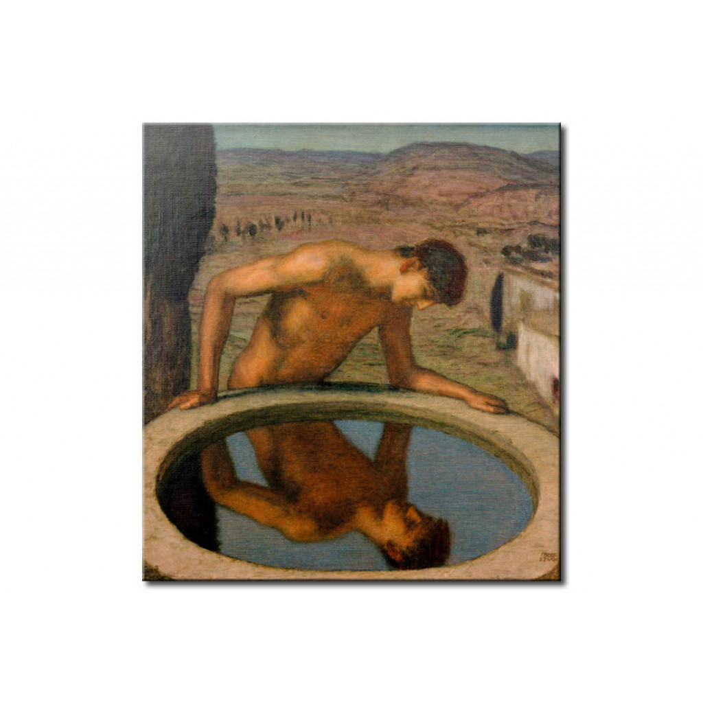 Schilderij  Franz Von Stuck: Narcissus