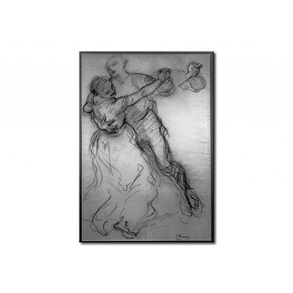 Schilderij  Ludwig Knaus: Tanzendes Paar