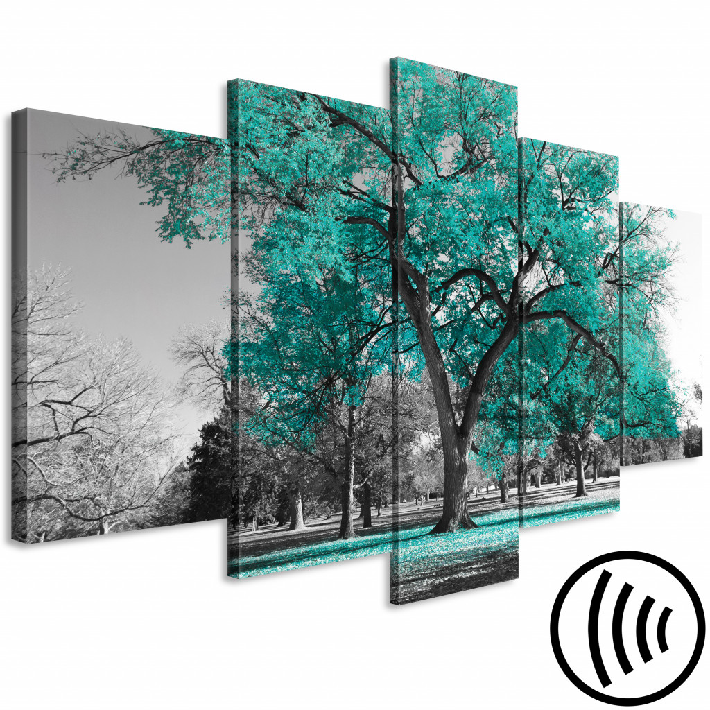 Konst Autumn In The Park (5 Parts) Wide Turquoise
