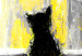 Obraz Tęskniący kotek (1-częściowy) pionowy żółty 123069 additionalThumb 5