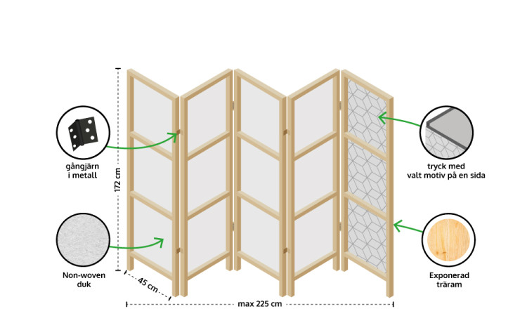 Skärmvägg Concrete Cubes (Green) [Room Dividers] 132869 additionalImage 7