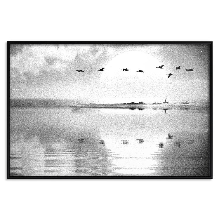 Plakat Odlot ptaków nad jeziorem [Poster]