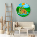Round Canvas Turtles - Two Happy Reptiles Resting in the Sun 148769 additionalThumb 2