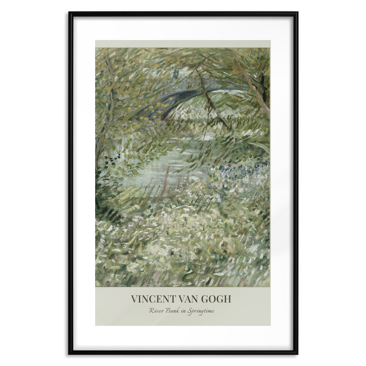 Poster Van Gogh Reproduction - The Riverside in Spring in Shades of Green 150069 additionalImage 25