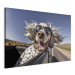 Målning AI English Setter Dog - Animal With Glasses Riding in a Car - Horizontal 150269 additionalThumb 2