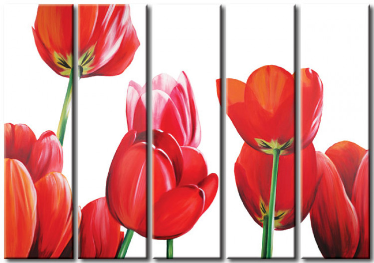 Reizen Centraliseren exotisch Schilderij Tulpen in zonnestralen - Tulpen - Bloemen - Schilderijen
