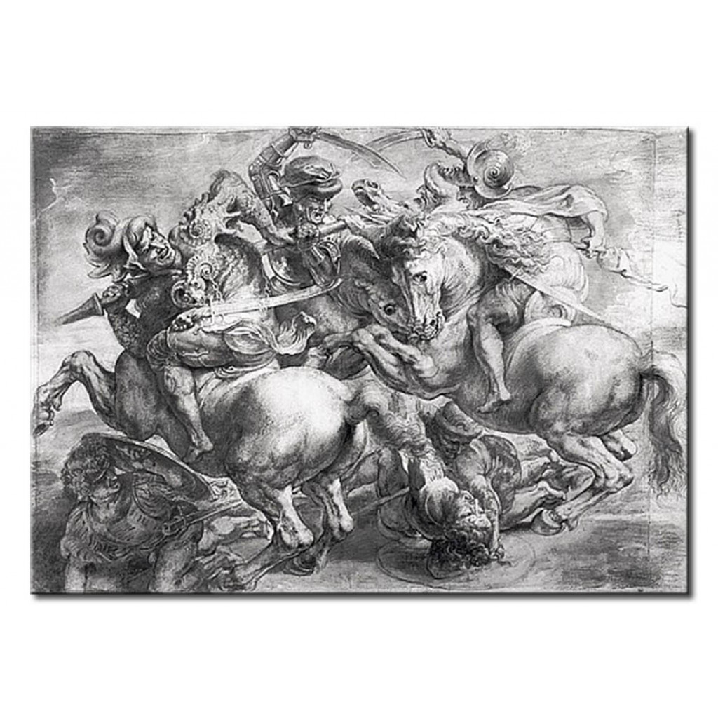 Schilderij  Peter Paul Rubens: The Battle Of Anghiari After Leonardo Da Vinci