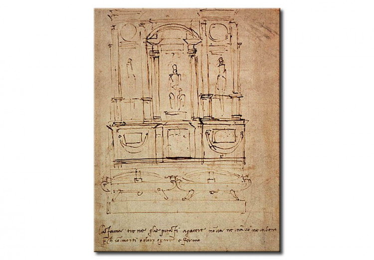 Reproduction sur toile Etude pour un tombeau double pour les tombeaux des Médicis dans la Nouvelle Sacristie 51069