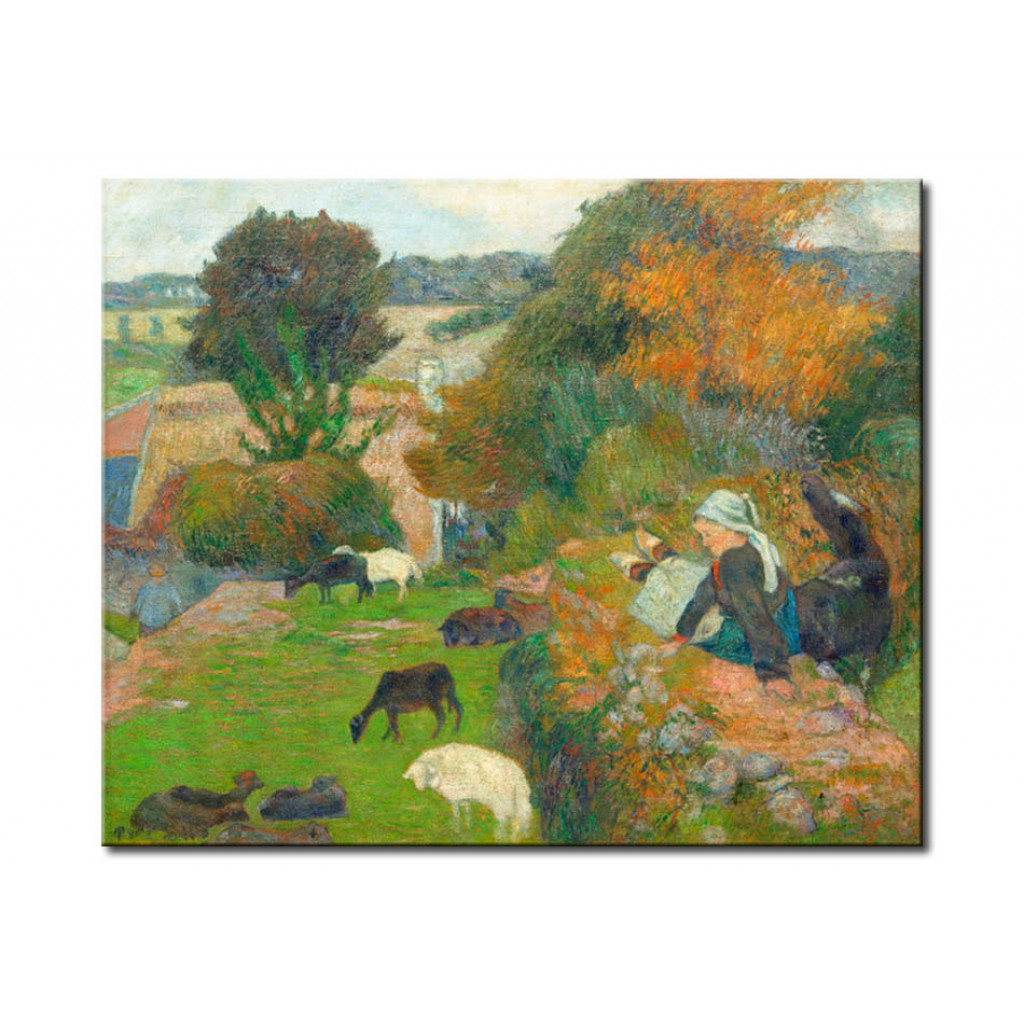Schilderij  Paul Gauguin: Bretonische Schäferin