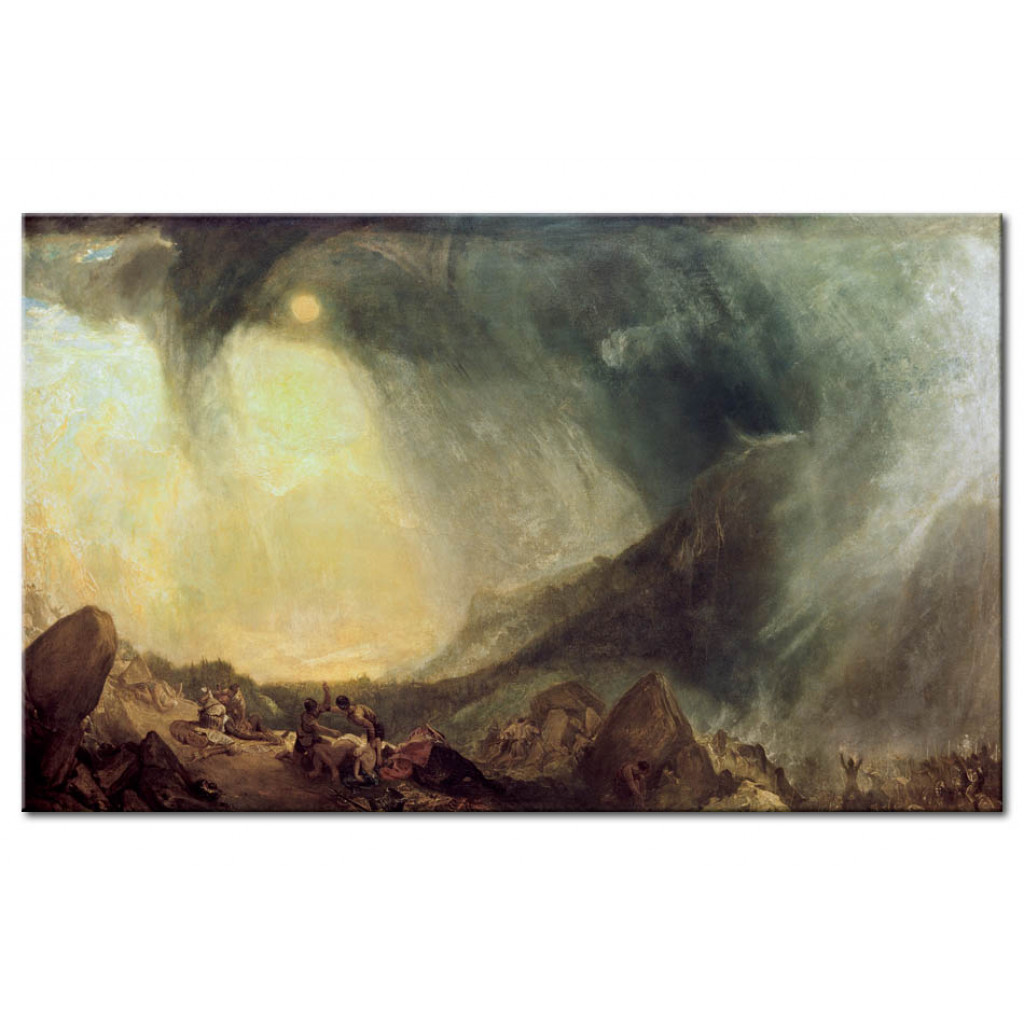 Schilderij  William Turner: Snow Storm: Hannibal And His Army Crossing The Alps