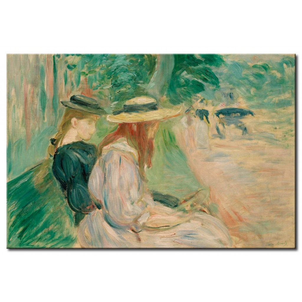 Schilderij  Berthe Morisot: Sur Un Banc De Bois De Boulogne