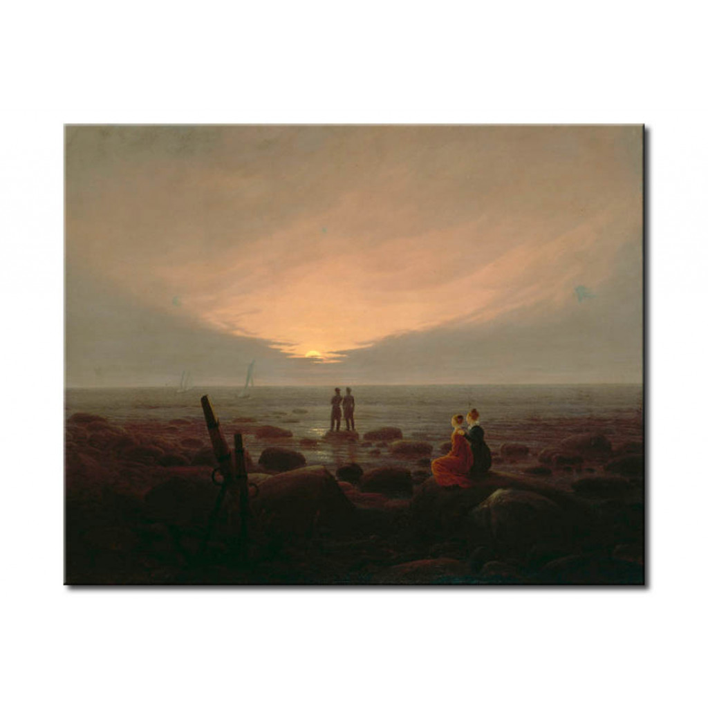 Schilderij  Caspar David Friedrich: Moonrise By The Sea
