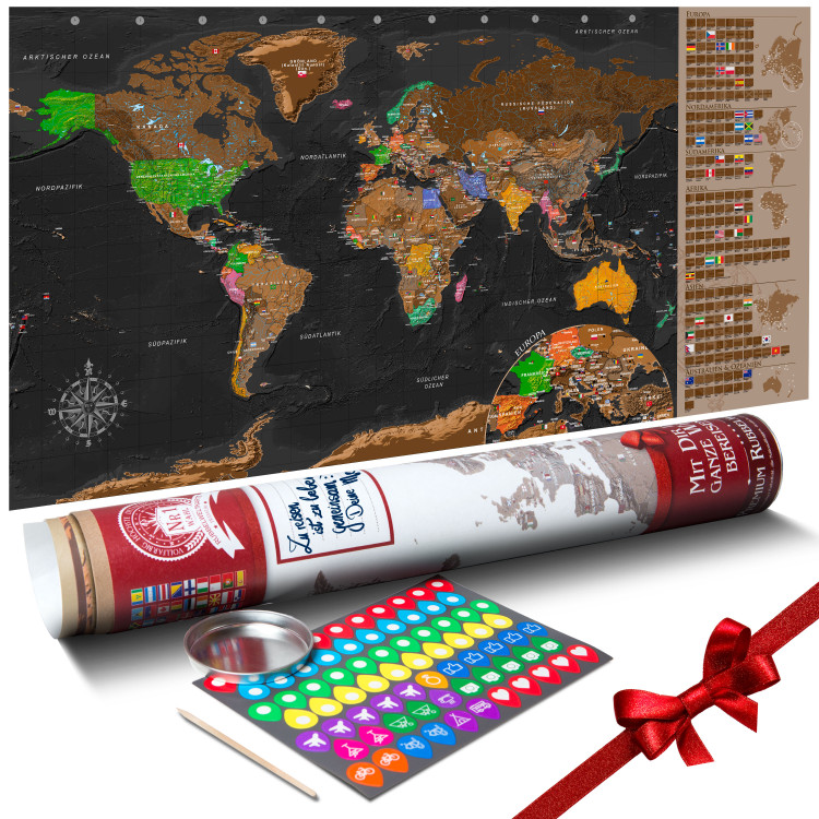 Scratchable World Map: Brown Map (German Edition)