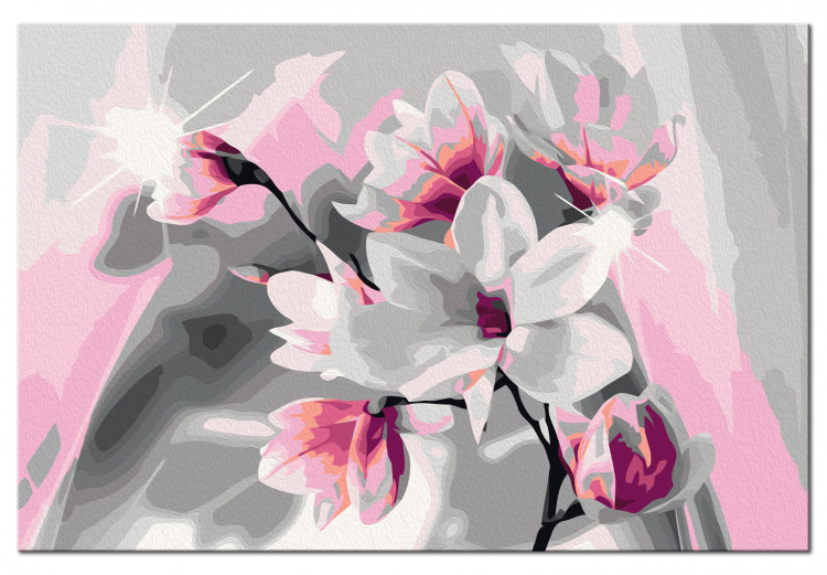 Tableau à peindre soi-même Magnolia (fond gris) 107179 additionalImage 5