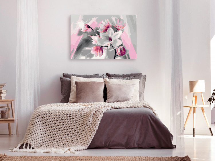 Paint by number Magnolia (Grey Background) 107179 additionalImage 2