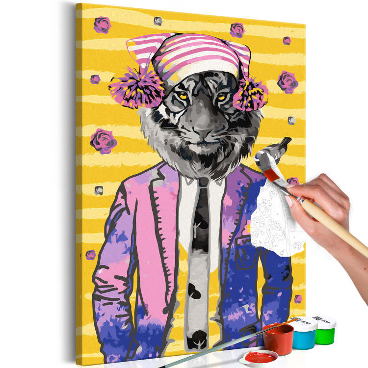 Paint by number Tiger in Hat 108179 additionalImage 6