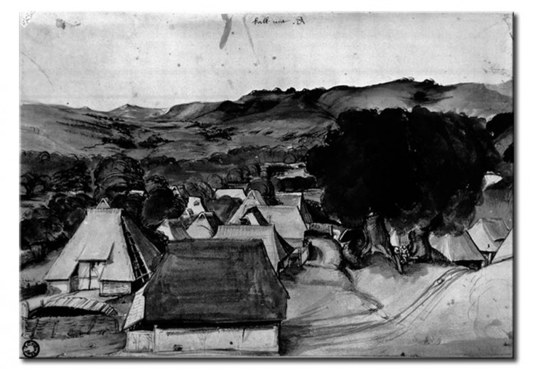 Reprodukcja obrazu View of the village Kalchreuth 110579