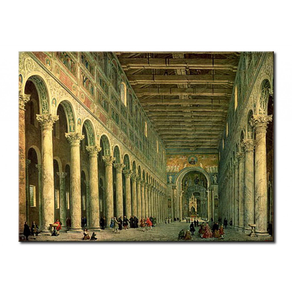 Reprodukcja Obrazu Interior Of The Church Of San Paolo Fuori Le Mura, Rome