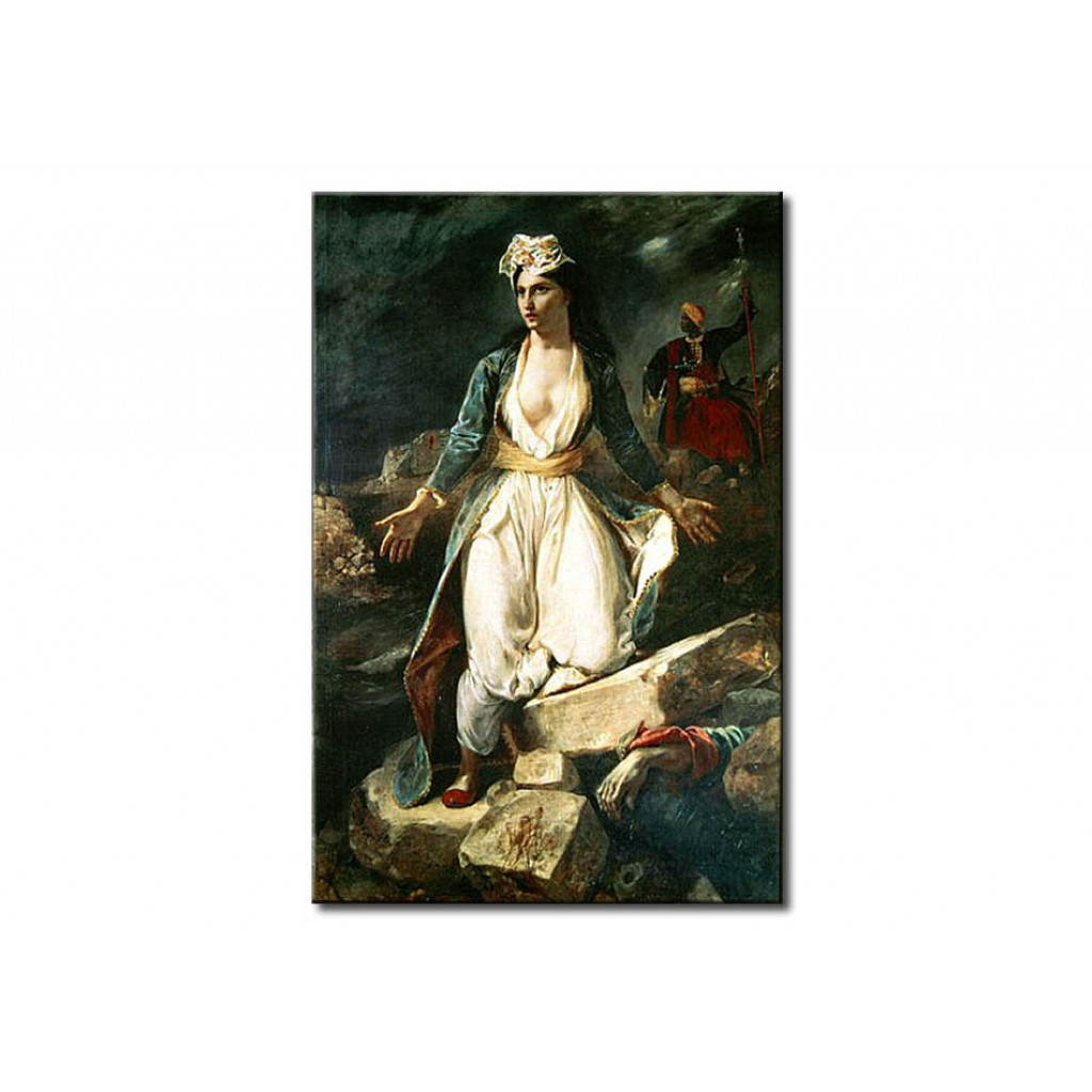 Schilderij  Eugène Delacroix: Greece Expiring On The Ruins Of Missolonghi