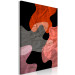 Obraz War paint - kolorowe, abstrakcyjne plamy z pogniecionym papierem w tle 122279 additionalThumb 2