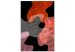 Obraz War paint - kolorowe, abstrakcyjne plamy z pogniecionym papierem w tle 122279