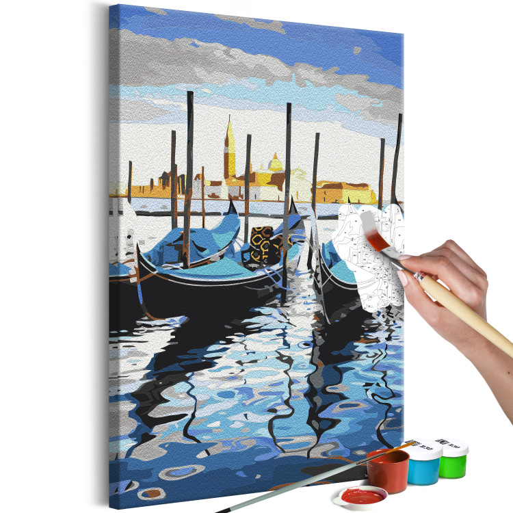 Obraz do malowania po numerach Weneckie łodzie 134679 additionalImage 3