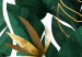 Carta da parati Pappagallo nelle foglie - due cacatuidi tra le foglie verdi e oro 138279 additionalThumb 4