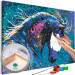 Måla med siffror Starry Horse - Colorful Animal with Abstract Fur 144079