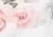 Cuadro redondos moderno White Horse - Mount Galloping Among Pink Roses 148679 additionalThumb 2