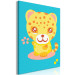 Painting Kit for Children Little Sprinter - Portrait of a Young Cheetah on a Blue Background 149779 additionalThumb 4