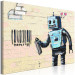 Paint by number Graffiti Robot - Youth Mural Painted on a Beige Brick 150379 additionalThumb 3