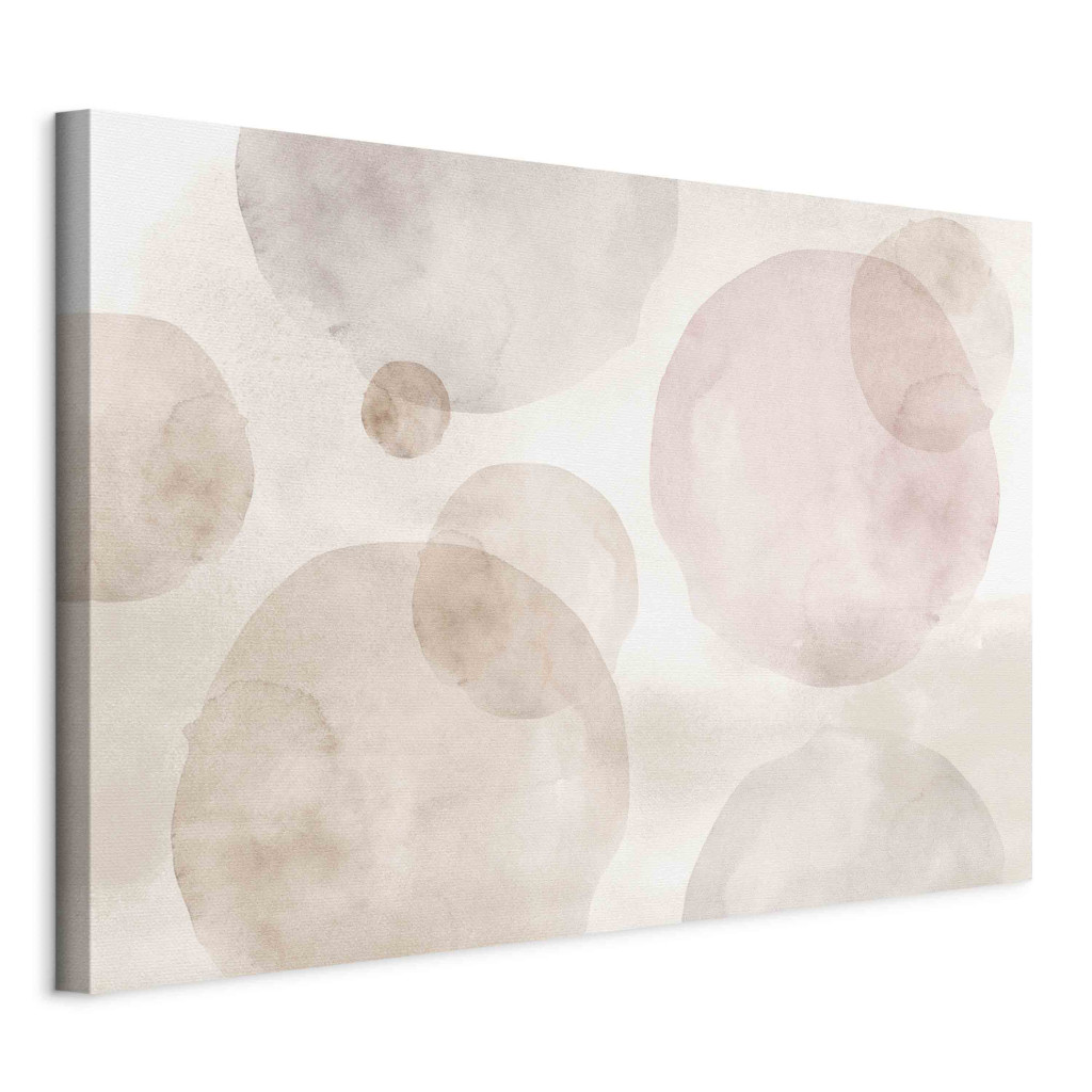 Levitating Beauty - A Light Composition Of Beige Watercolor Circles [Large Format]